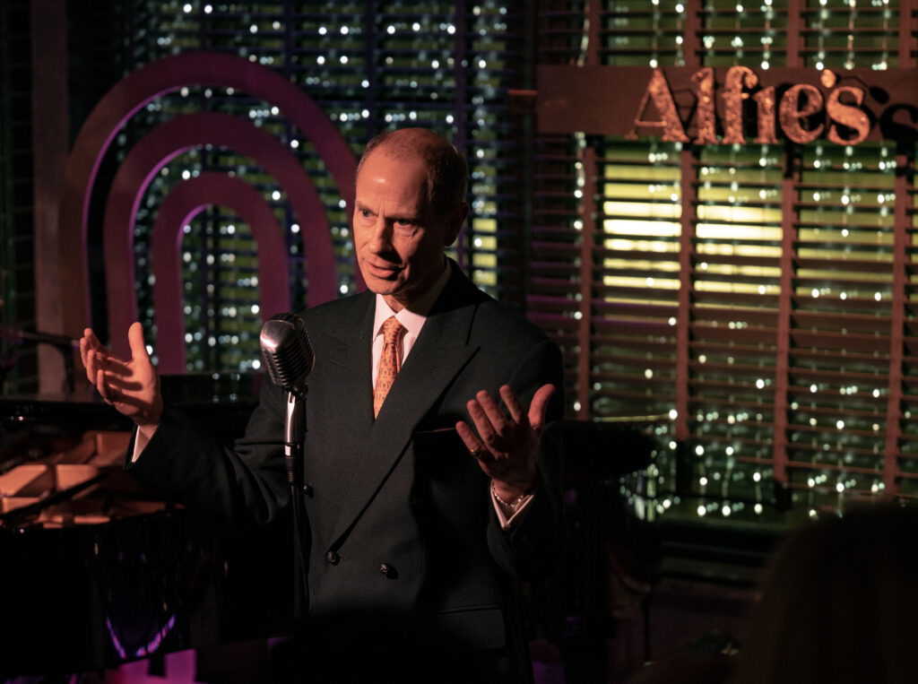  His Royal Highness The Duke of Edinburgh with a microphone giving a speech 