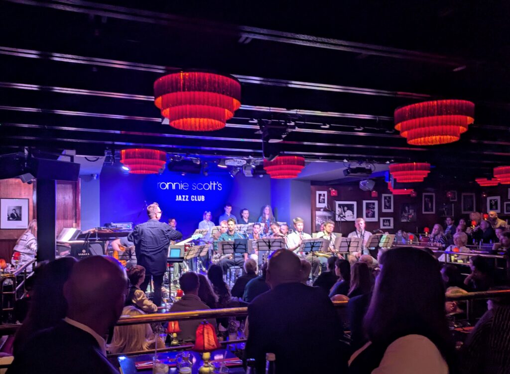 NYJO Musicians on stage at Ronnie Scotts
