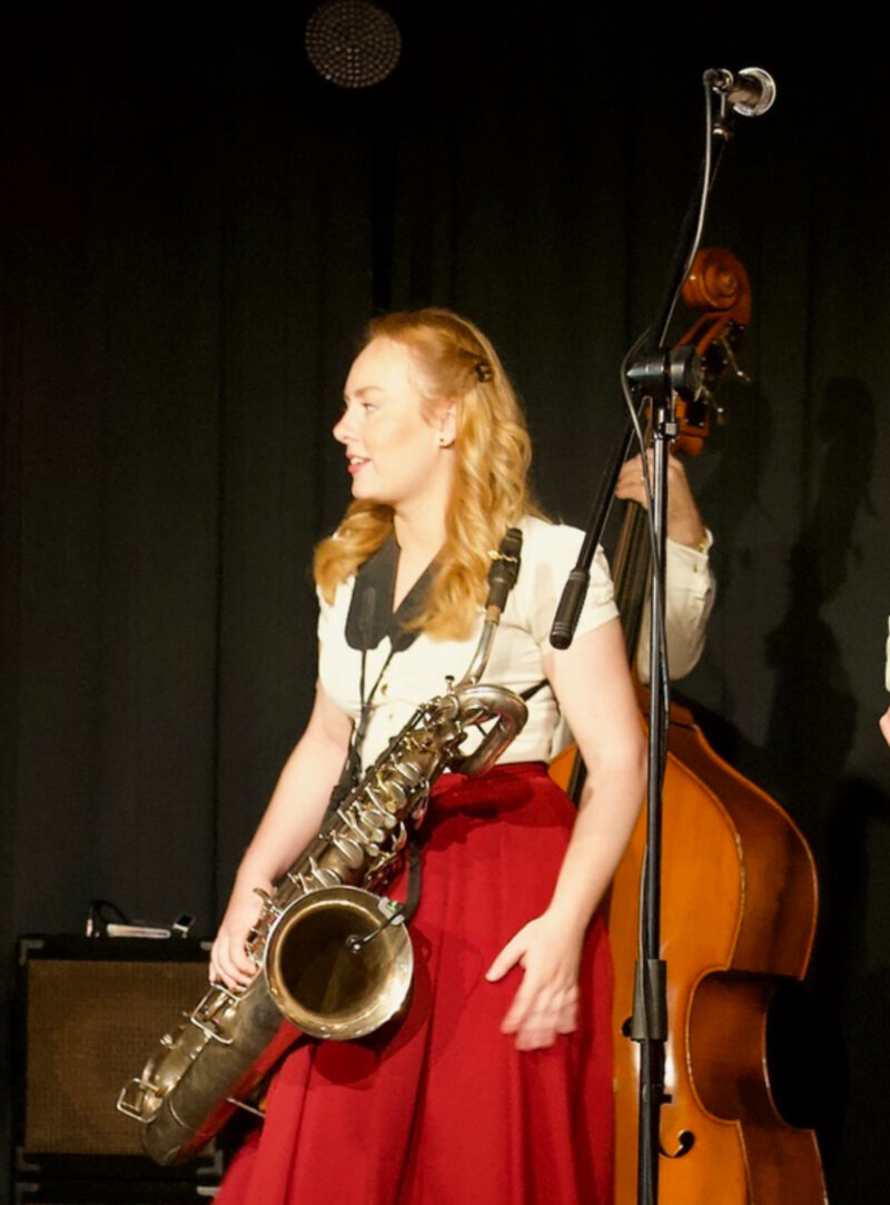 Maisie Riley plays Bari Sax Maisie Riley plays Bari Sax