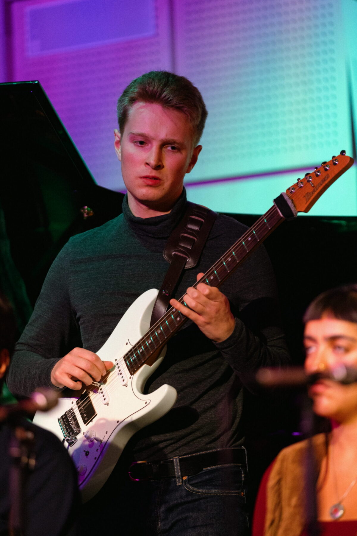 Sacha Bistany portrait Sacha Bistany plays guitar