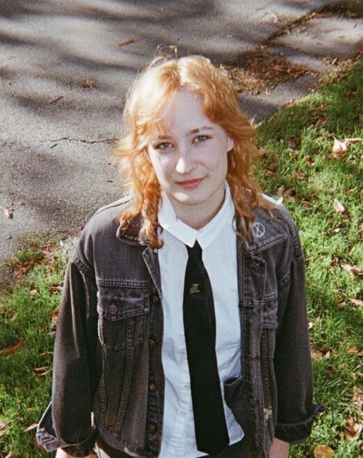 Lydia Cochrane holds saxophone